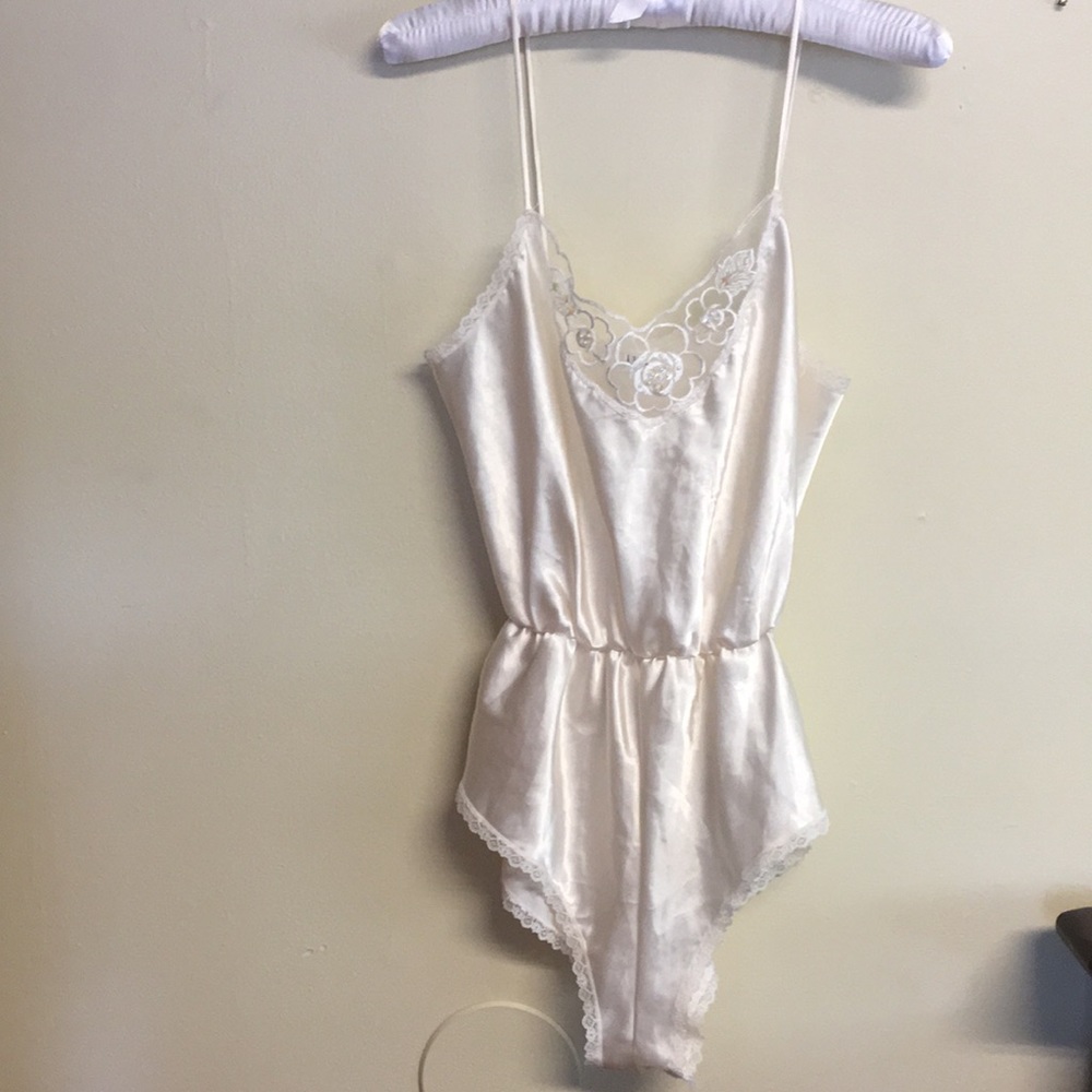 Vtg Cream Bodysuit